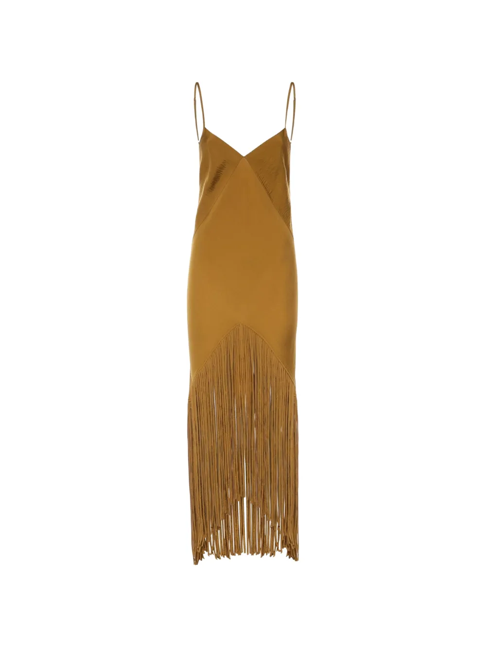 PINKO fringed asymmetric dress - Gold