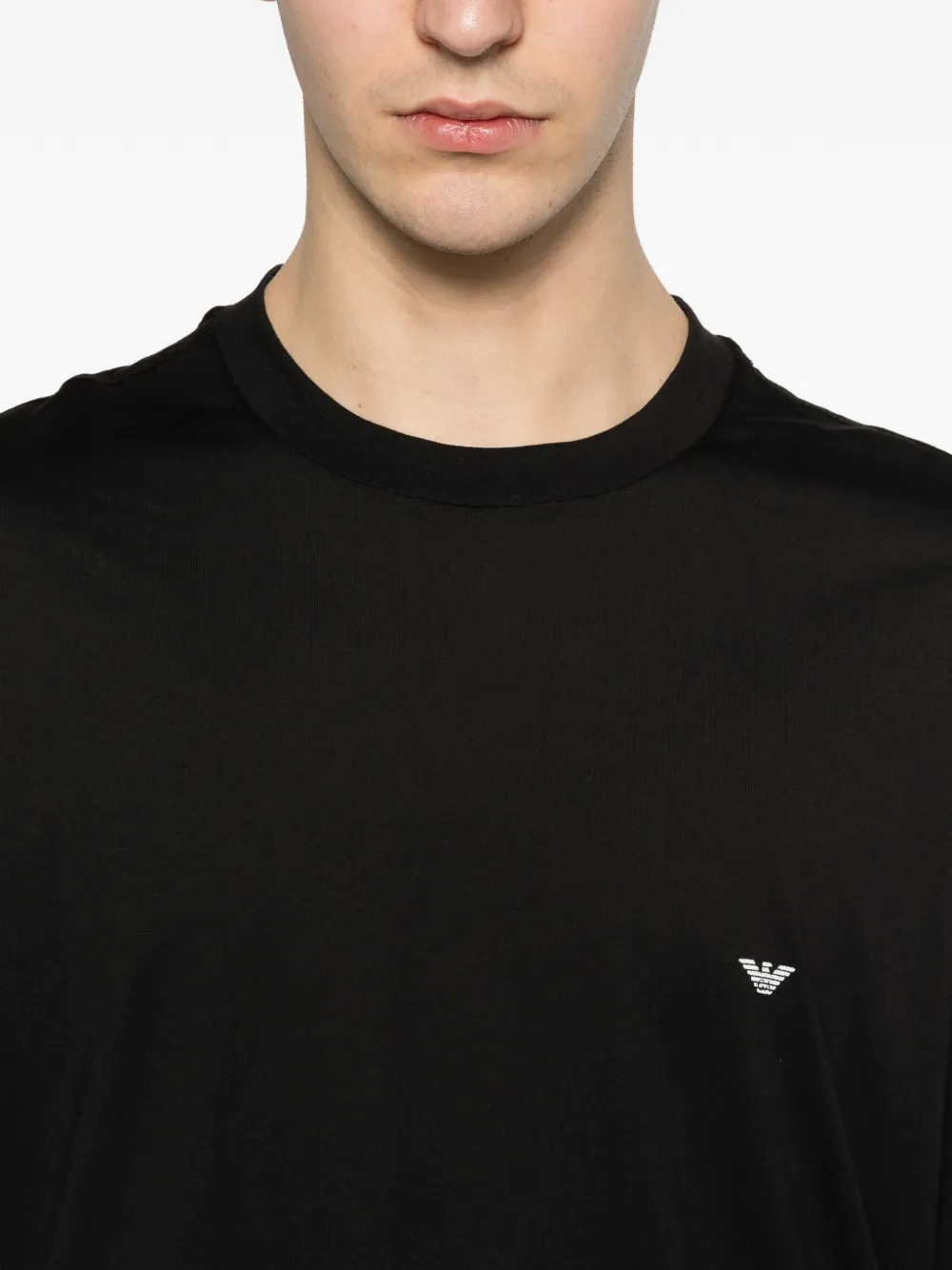 Emporio Armani T-shirt met logoprint Zwart