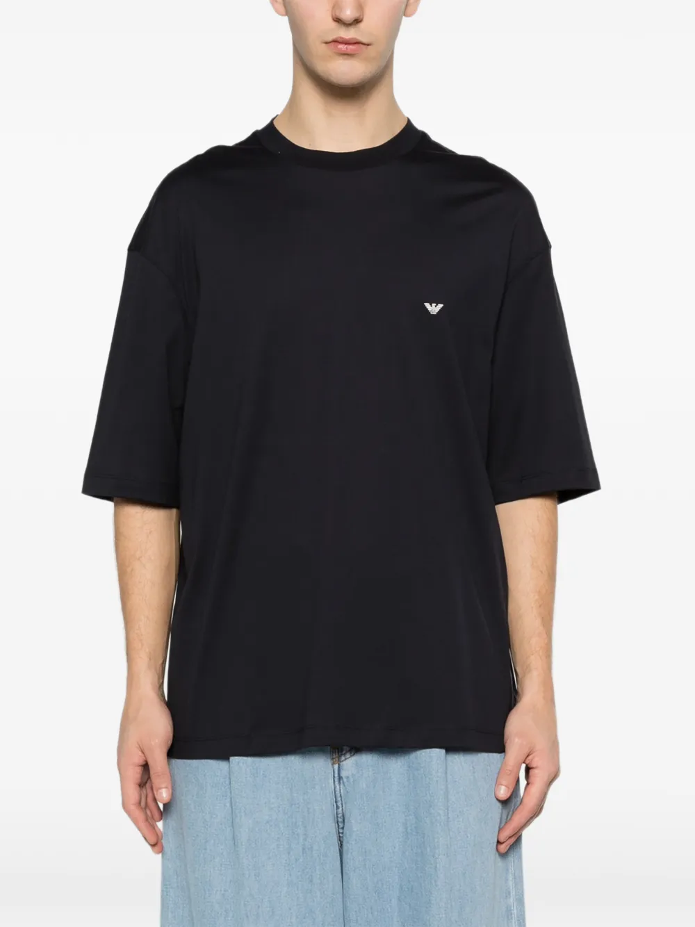 Emporio Armani T-shirt met logoprint Blauw