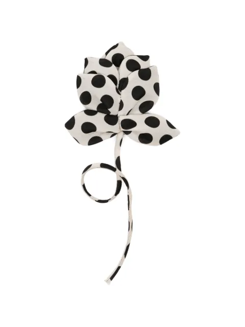 Dice Kayek dot-print flower brooch