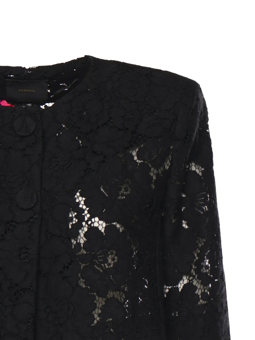 PINKO Lace Spencer katoenen jack met knopen Zwart