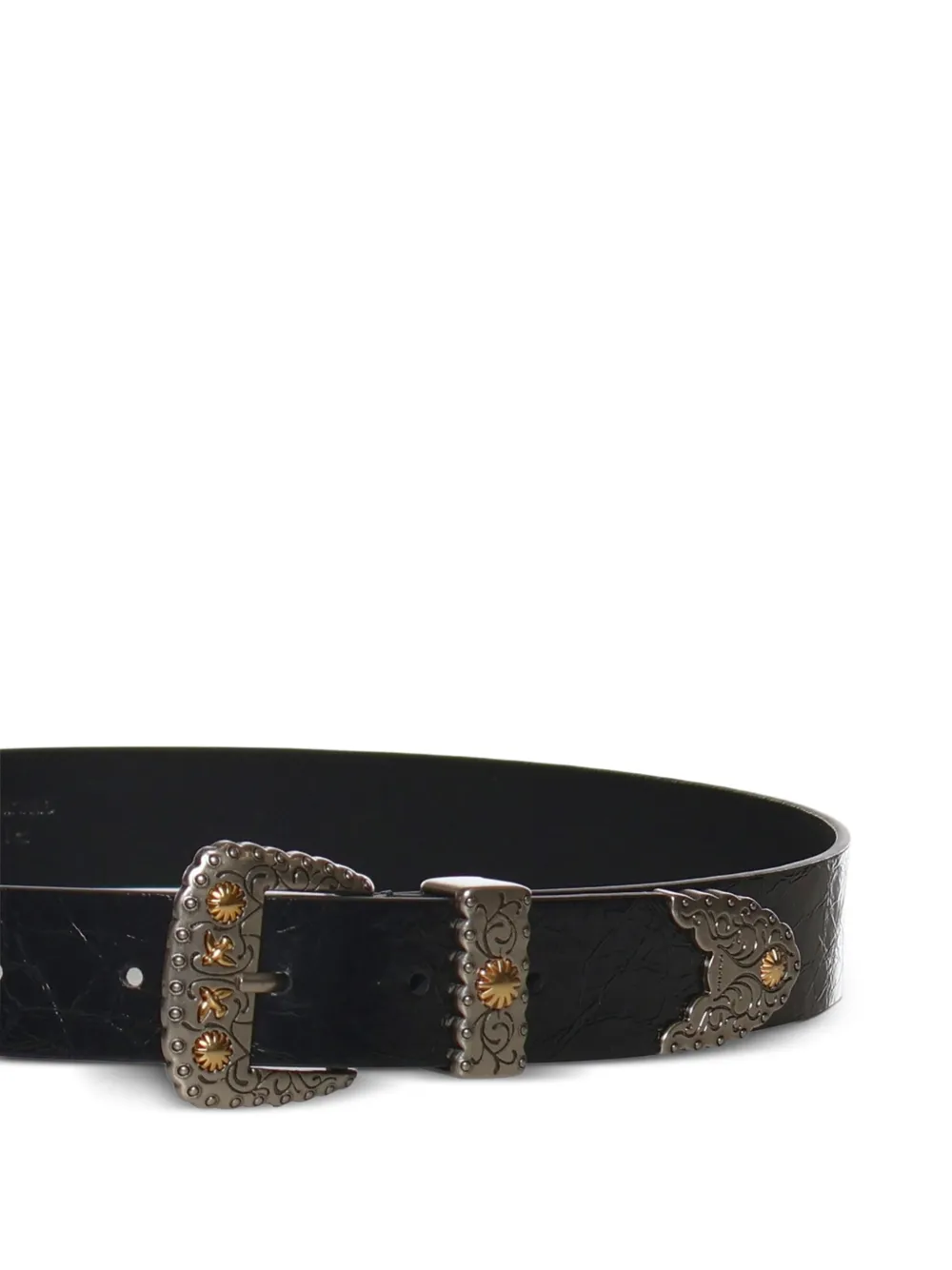 PINKO embossed buckle belt - Nero