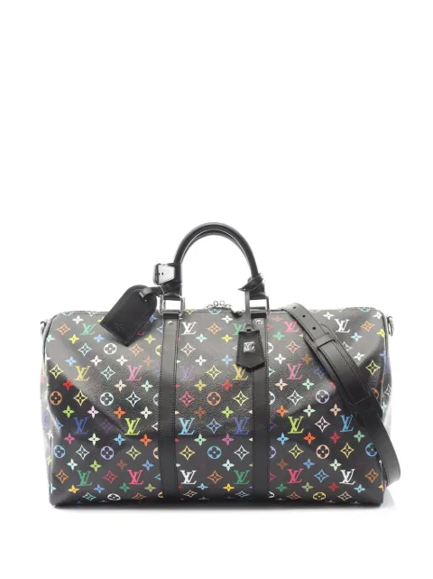Louis Vuitton Pre-Owned 2021-2026 Monogram Multicolore Keepall Bandouliere 50 boston bag