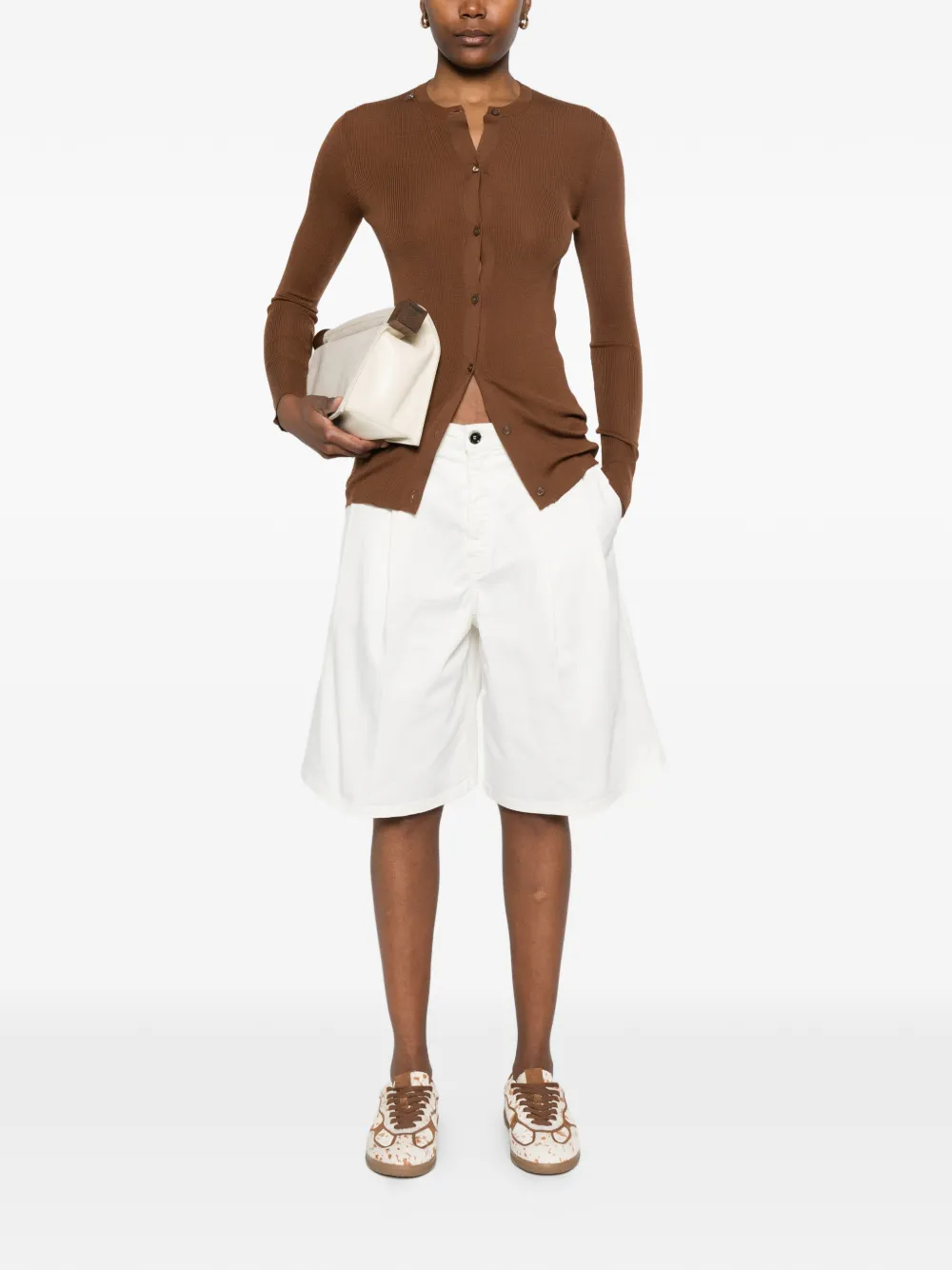  Nine In The Morning Pleated Shorts - Neutrals 
