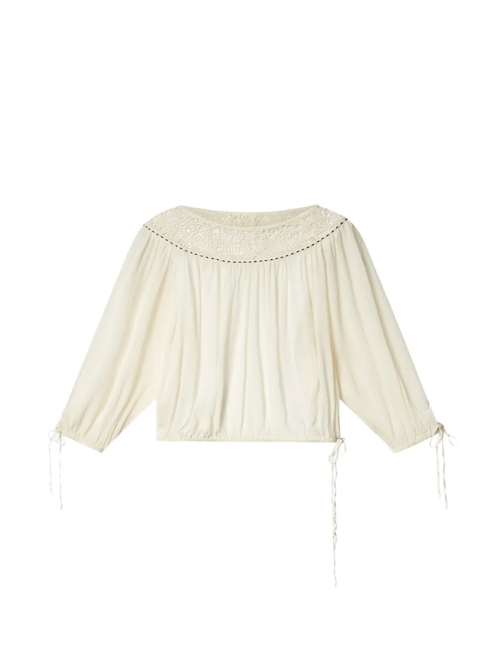 ISABEL MARANT Blusa Nelida con maniche a palloncino - Toni neutri