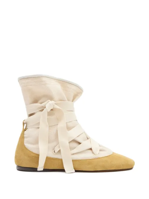 ISABEL MARANT Letiz ankle-tie leather boots