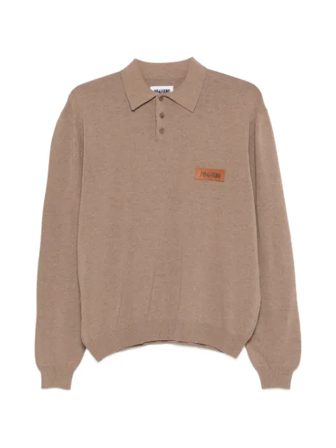 Magliano long-sleeve logo-patch polo shirt