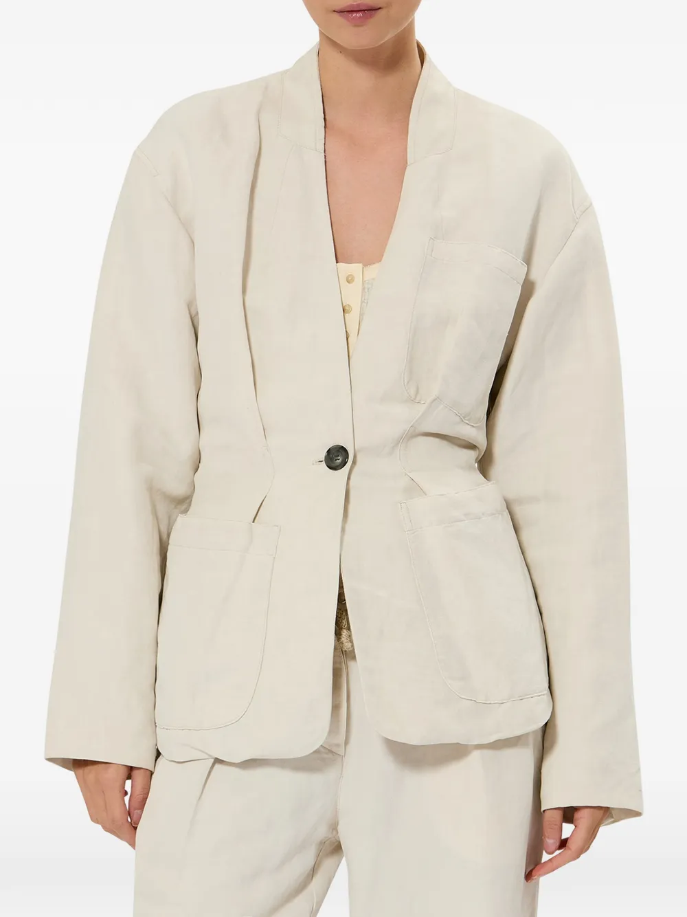  Isabel Marant Soraya Patch-pocket Blazer - Neutrals 