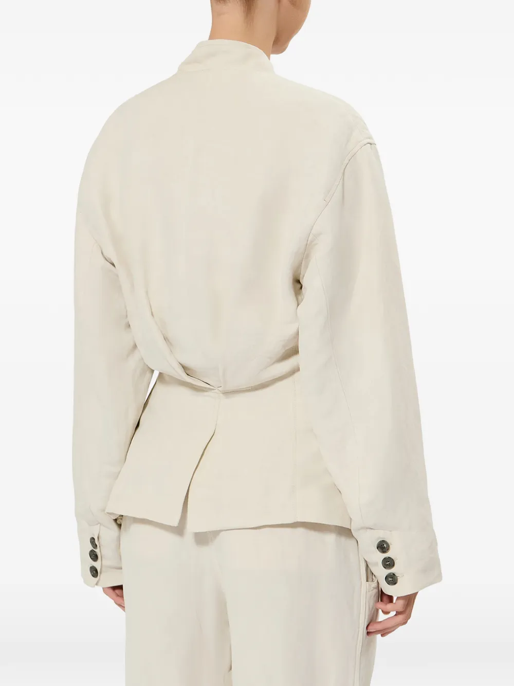 ISABEL MARANT Soraya getailleerd zijden jack Beige