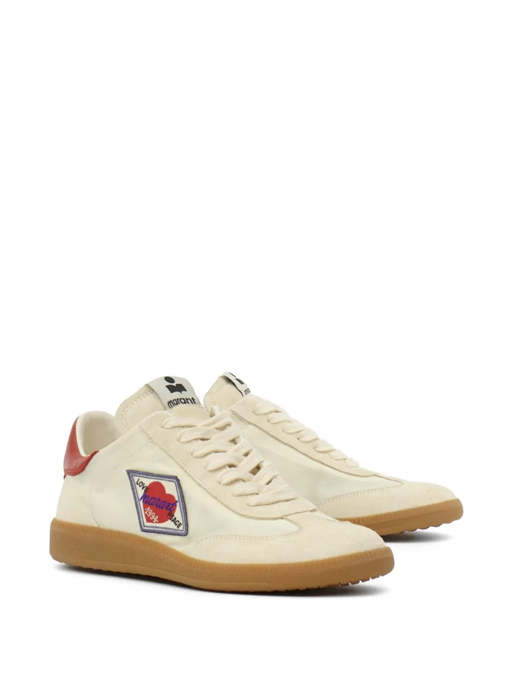 ISABEL MARANT Kaycee sneakers met logopatch Beige