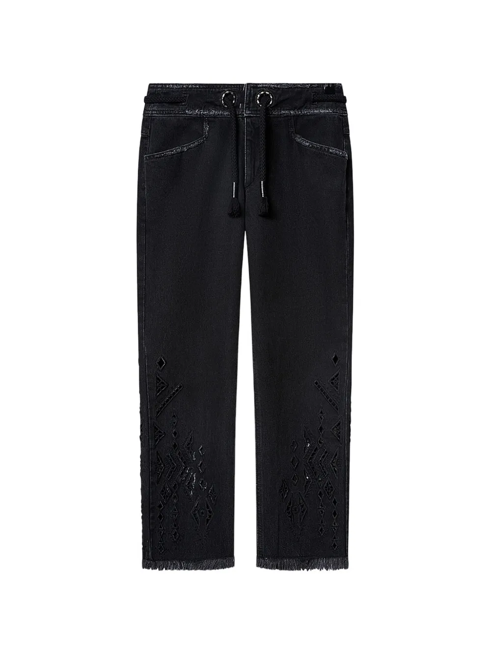 ISABEL MARANT Jeans Alison con frange - Nero