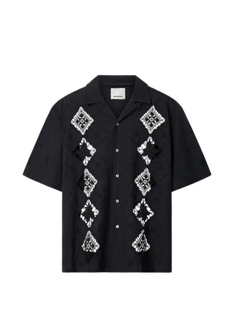 MARANT Indy embroidered camp-collar shirt