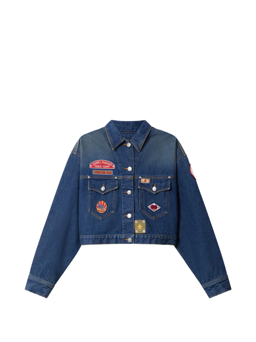 ISABEL MARANT Giacca denim Demia con ricamo - Blu