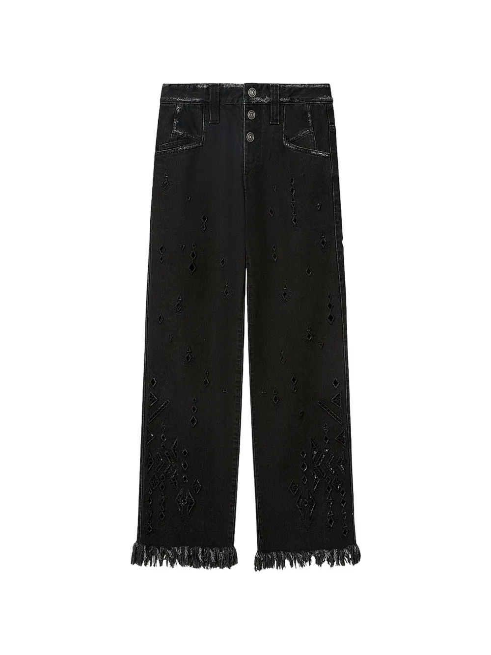 ISABEL MARANT Jeans Amia con dettaglio cut-out - Nero