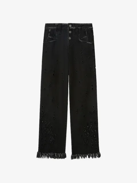 ISABEL MARANT Amia loose flared denim pants