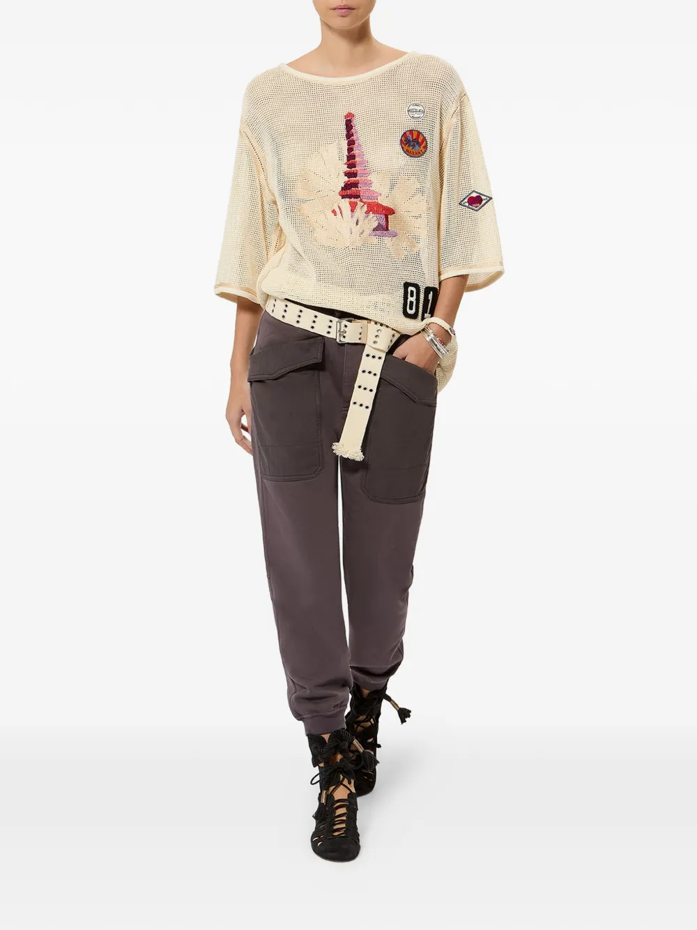 ISABEL MARANT Rosa fleece joggingbroek Paars