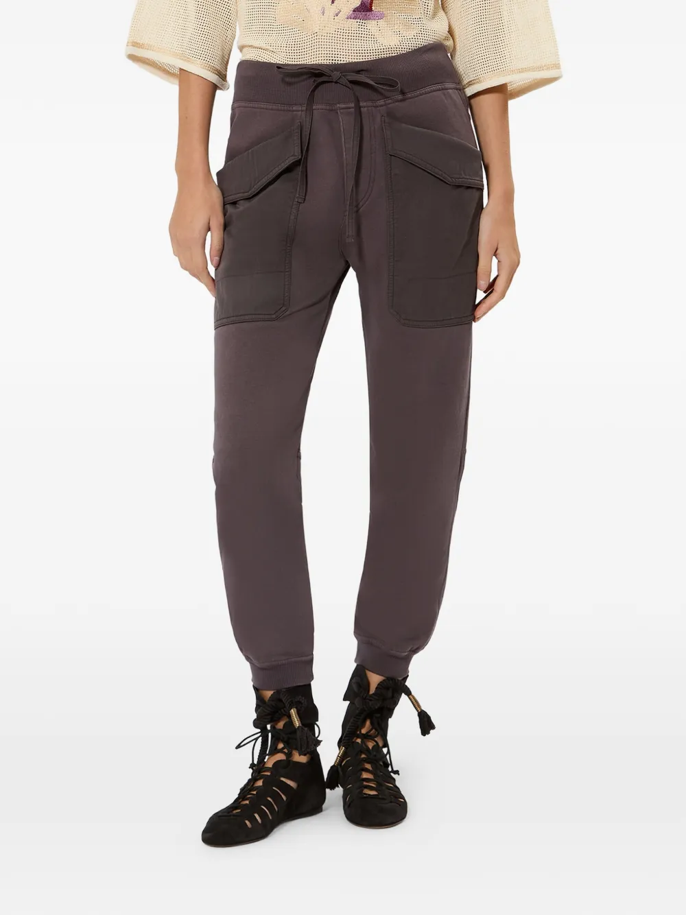 ISABEL MARANT Rosa fleece joggingbroek Paars