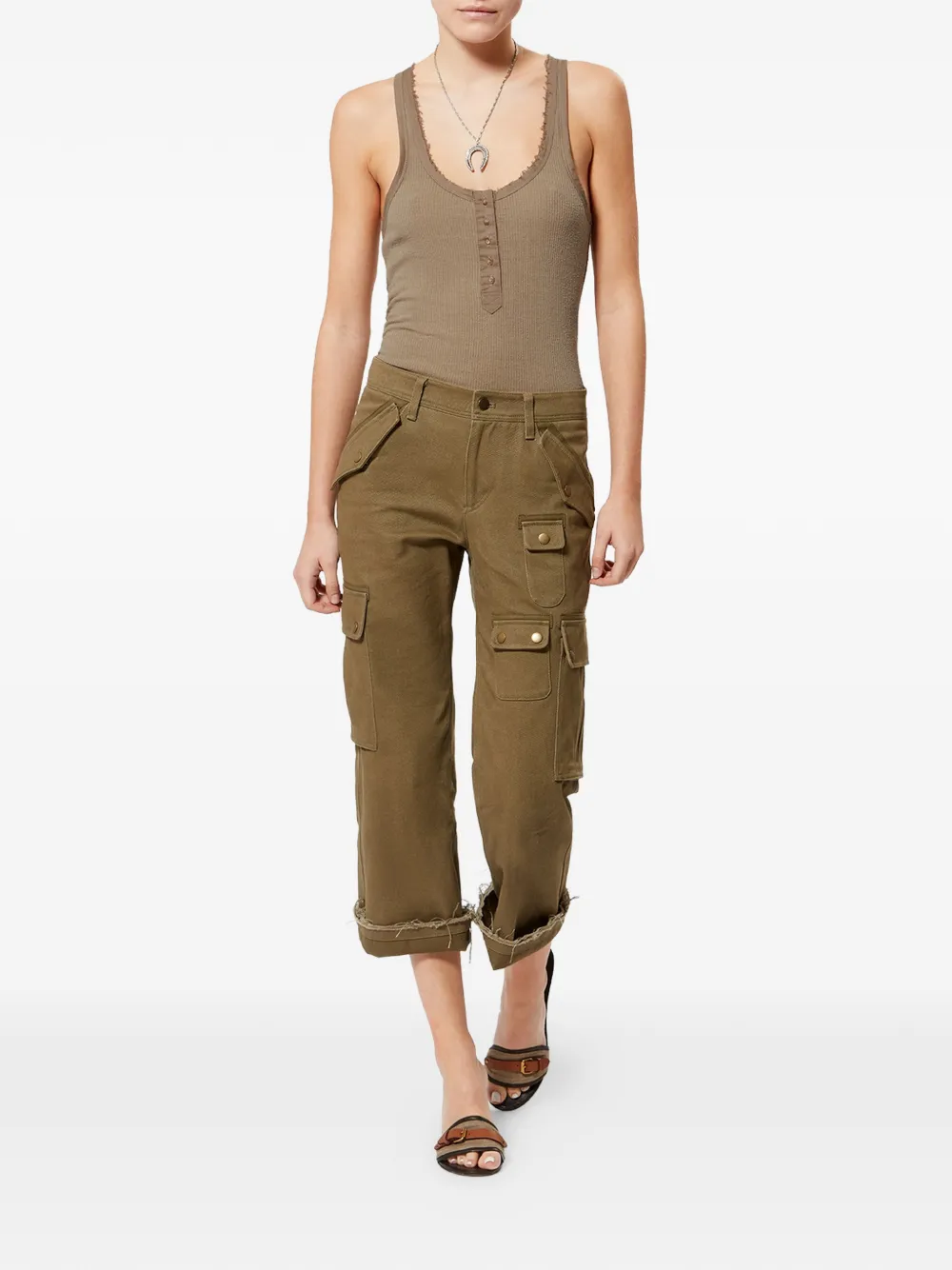 Isabel Marant Helma Button-fastening Tank Top - Neutrals 
