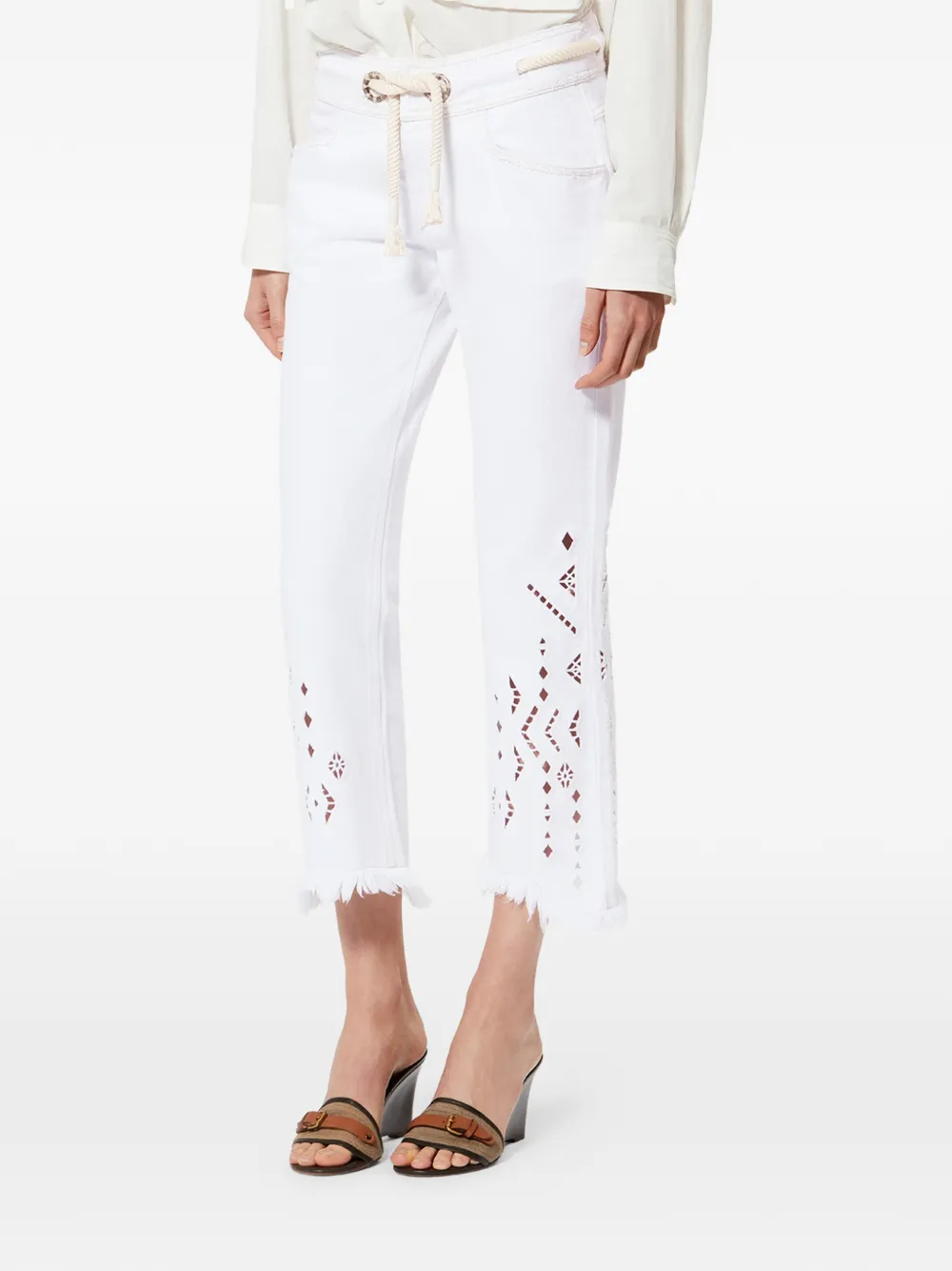  Isabel Marant Vaqueros Alison Acampanados - Blanco 