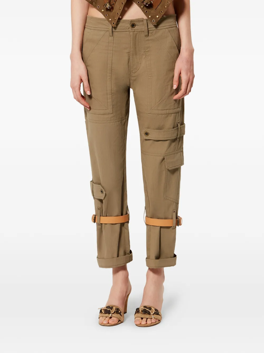 ISABEL MARANT Brinda straight broek Bruin