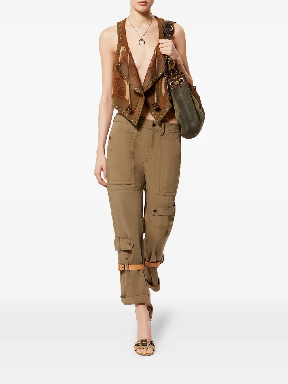 ISABEL MARANT Brinda straight broek Bruin