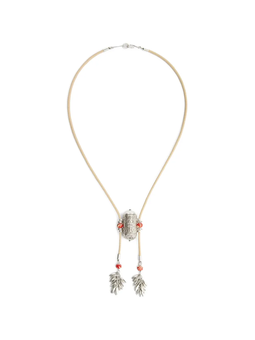 ISABEL MARANT Janis engraved pendant necklace - Argento