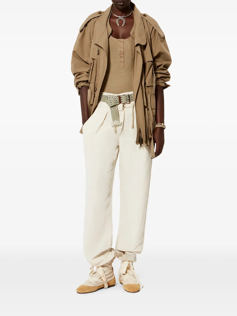  Isabel Marant Sharon Drawstring Trousers - Neutrals 
