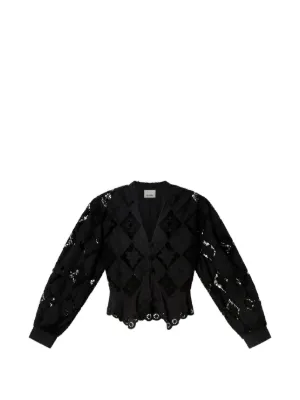 イザベルマラン＊ラッフル シャツ ISABEL MARANT Cubraly ラッフルシャツ | ブラック | FARFETCH JP