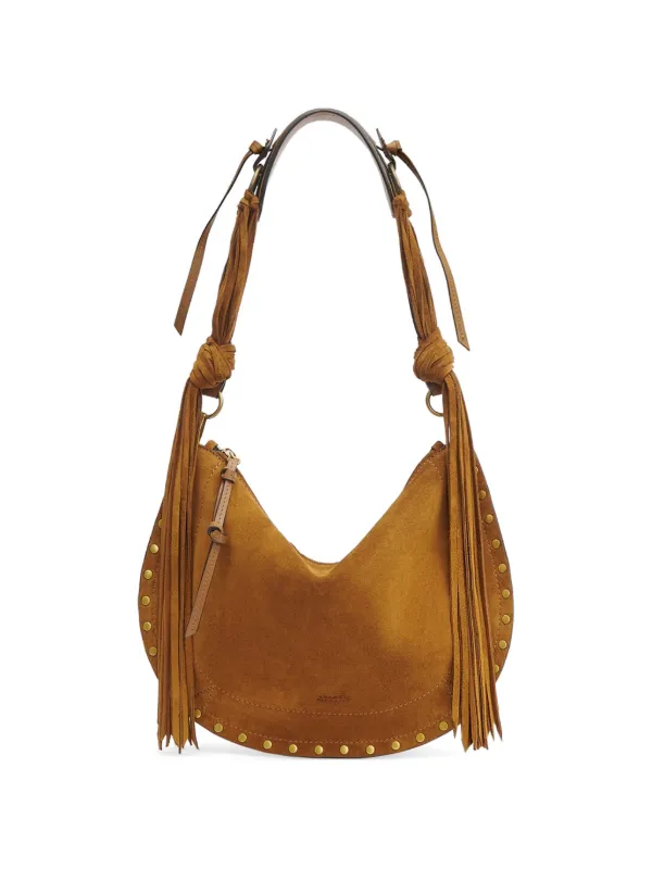 Isabel Marant Oskan Soft Zipped Bag Fringe in Brown