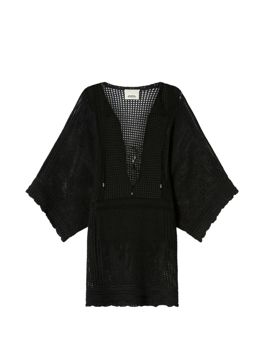 ISABEL MARANT Abito Metins con perline - Nero