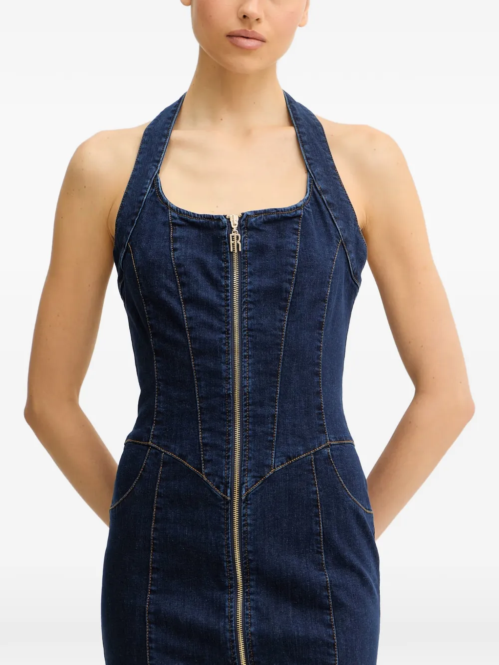 FRACOMINA Mouwloze jurk Blauw