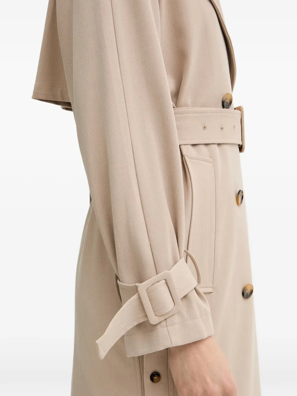 Belted Double-Breasted Trench