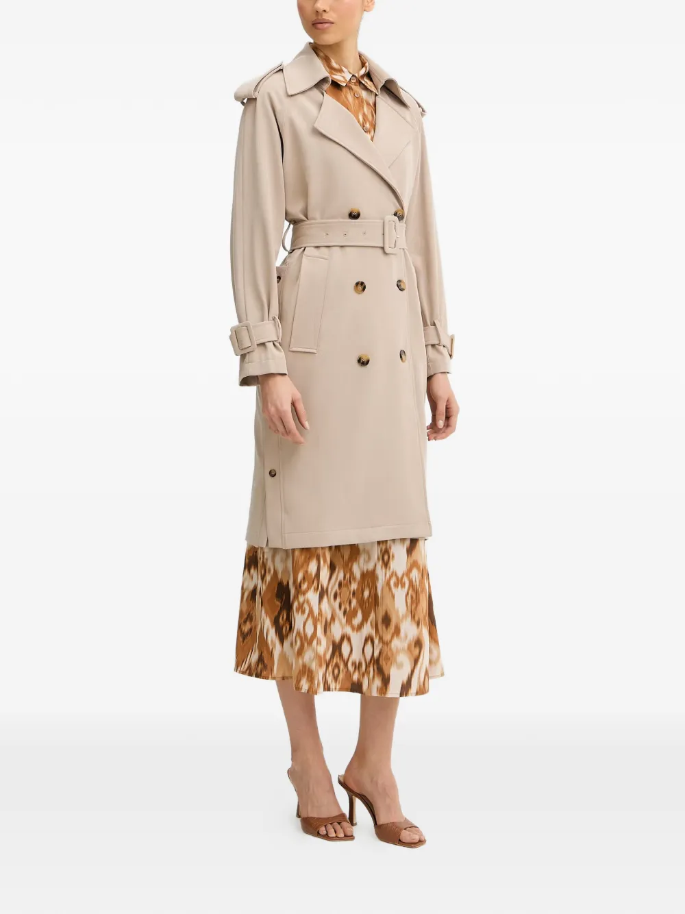 Belted Double-Breasted Trench