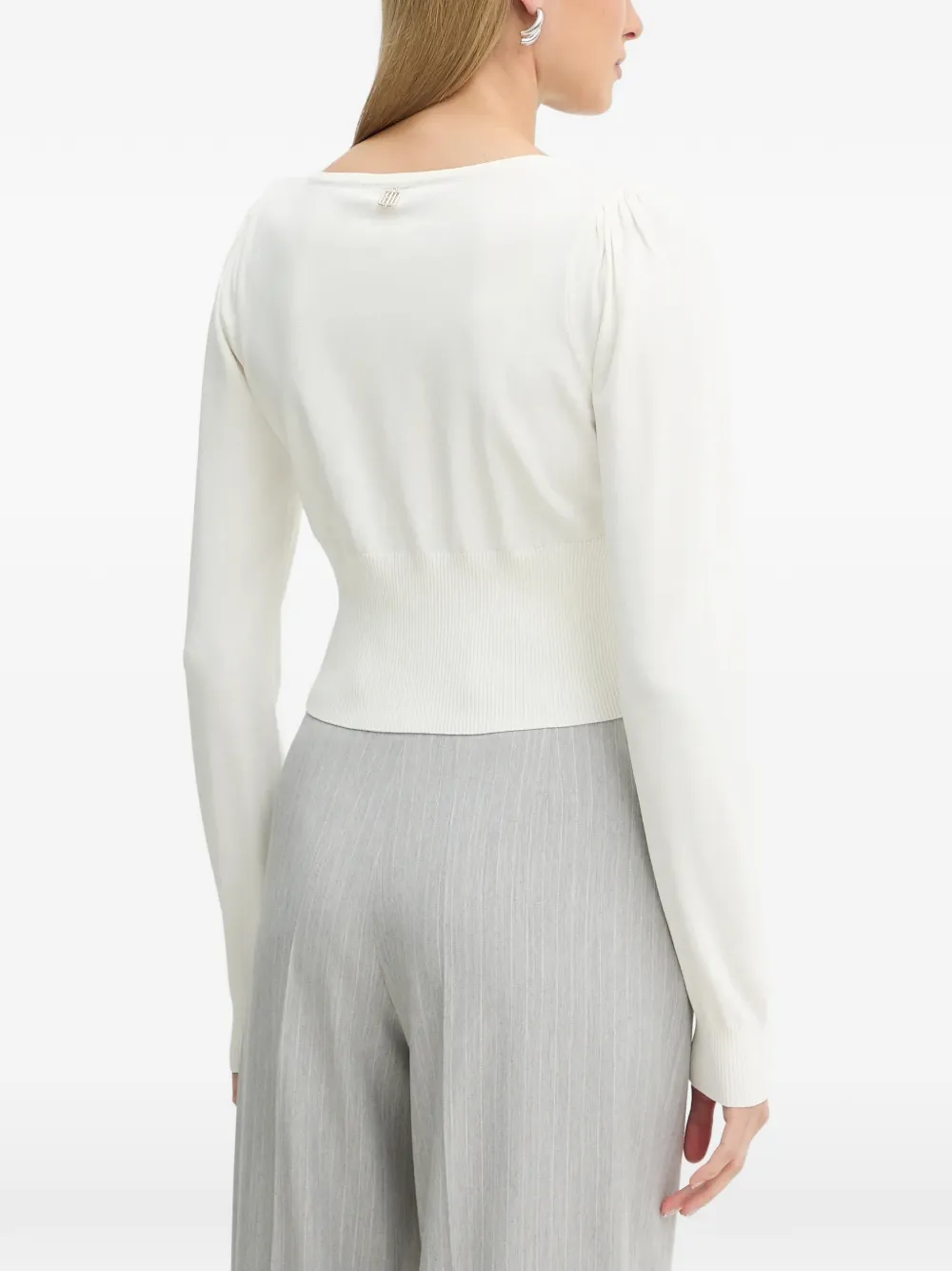  Fracomina Scoop-neck Cardigan - White 
