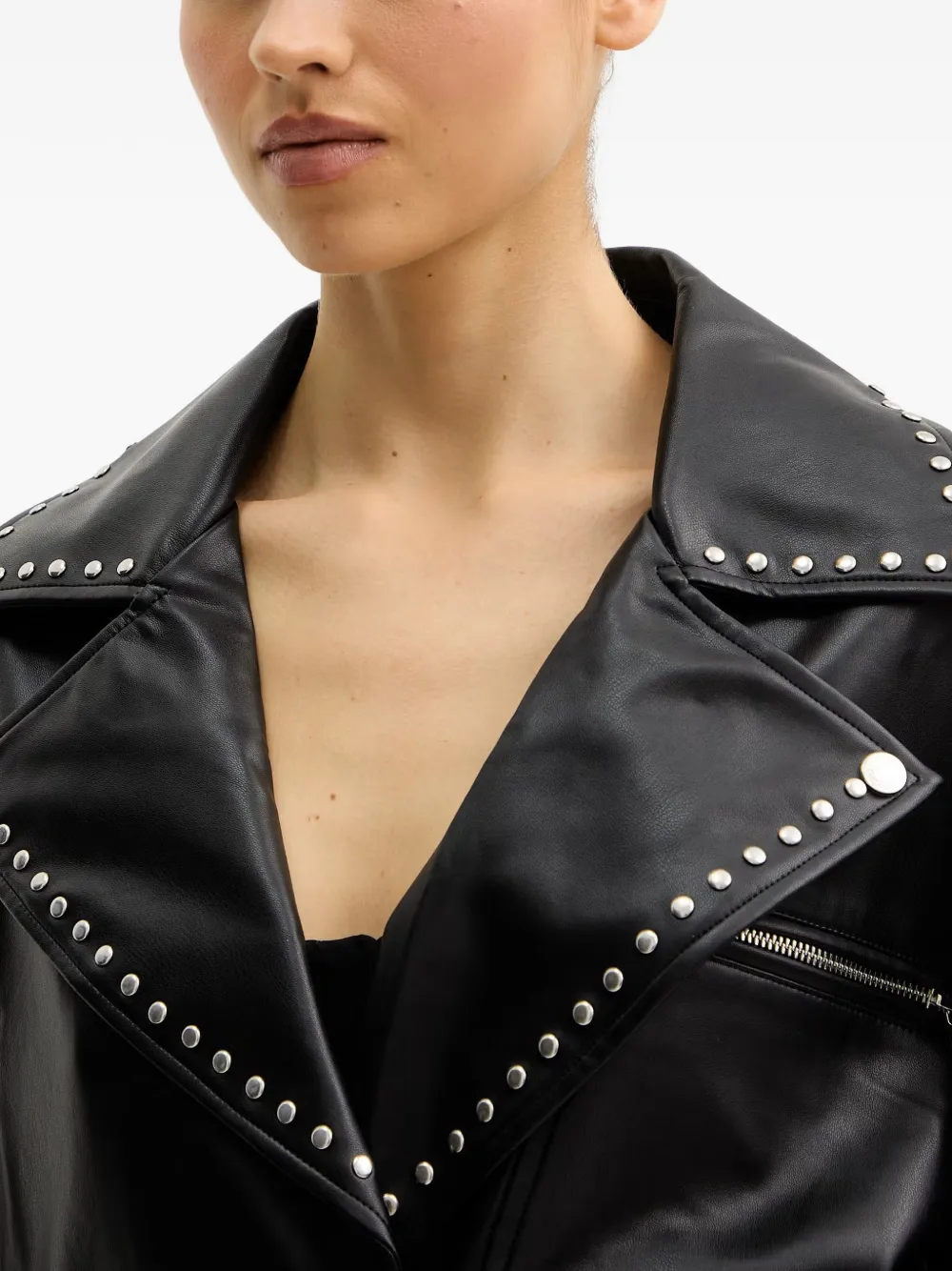 FRACOMINA Jack met capuchon en studs Zwart