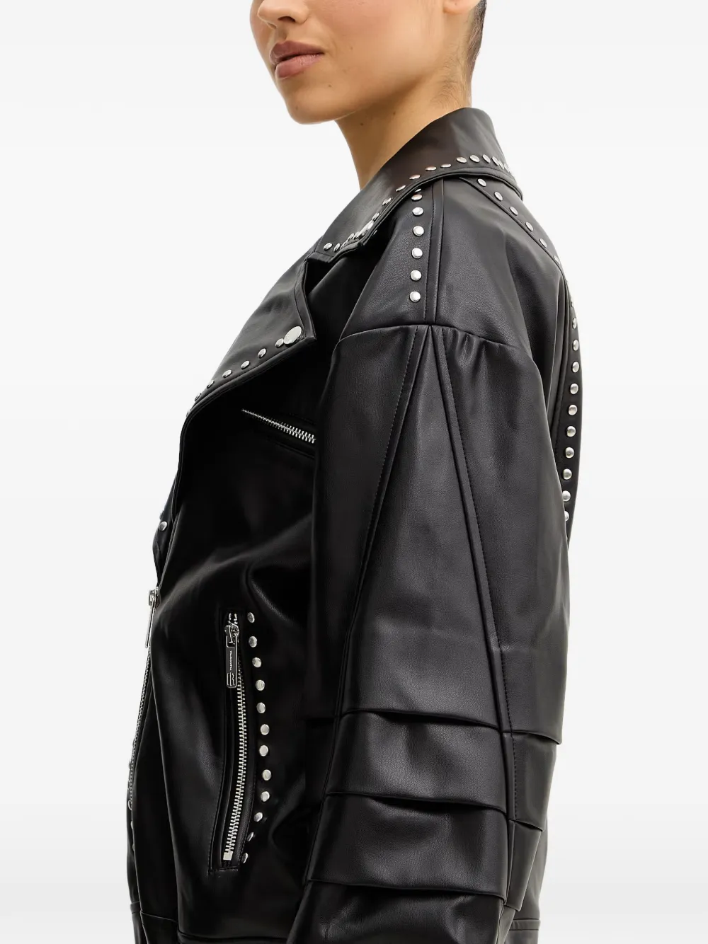FRACOMINA Jack met capuchon en studs Zwart
