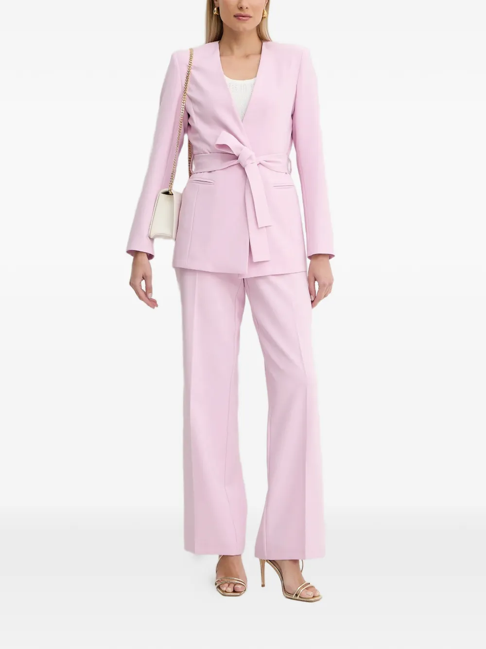  Fracomina Belted Blazer - Pink 