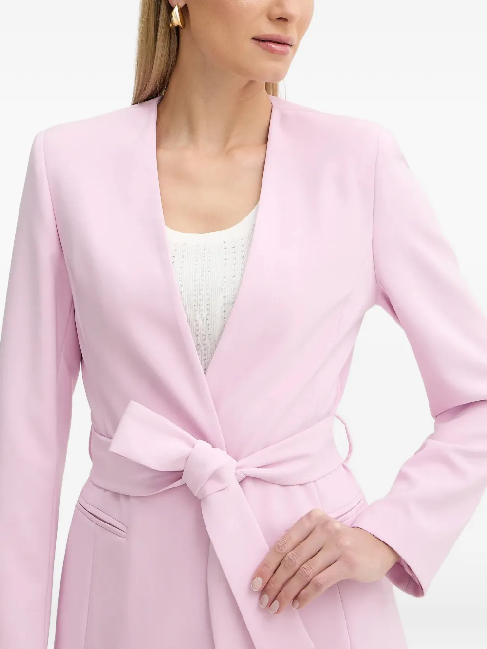 FRACOMINA Blazer met ceintuur Roze