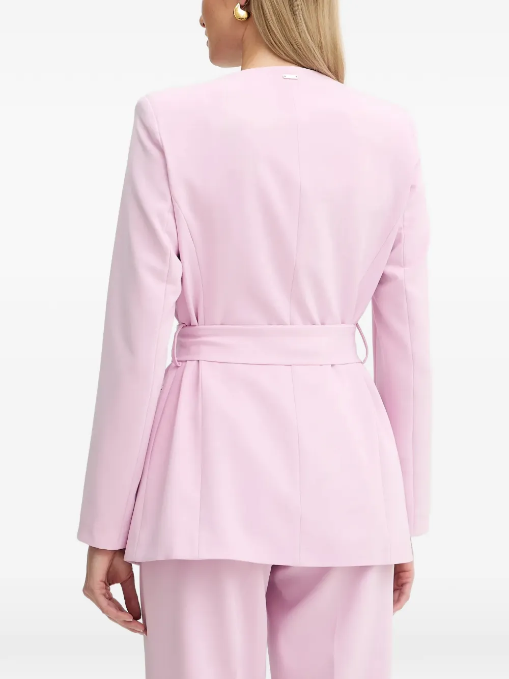  Fracomina Belted Blazer - Pink 