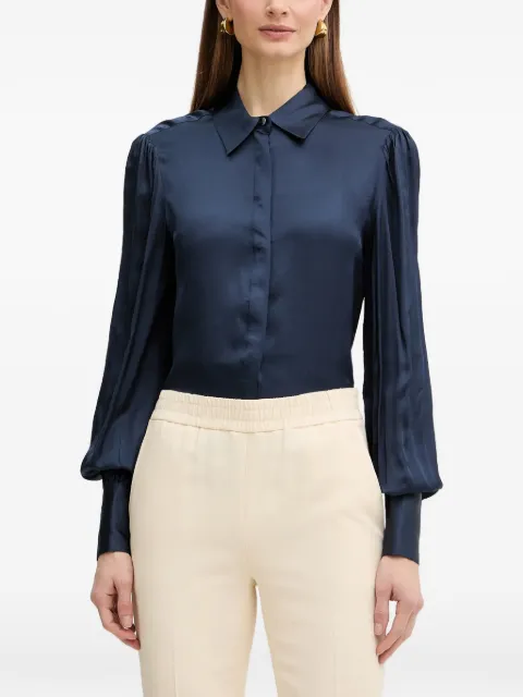 FRACOMINA camisa con mangas farol y botones