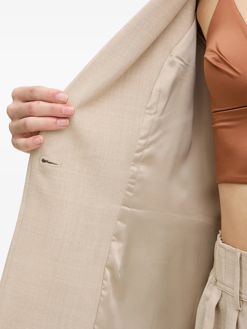 FRACOMINA Blazer met zak Beige