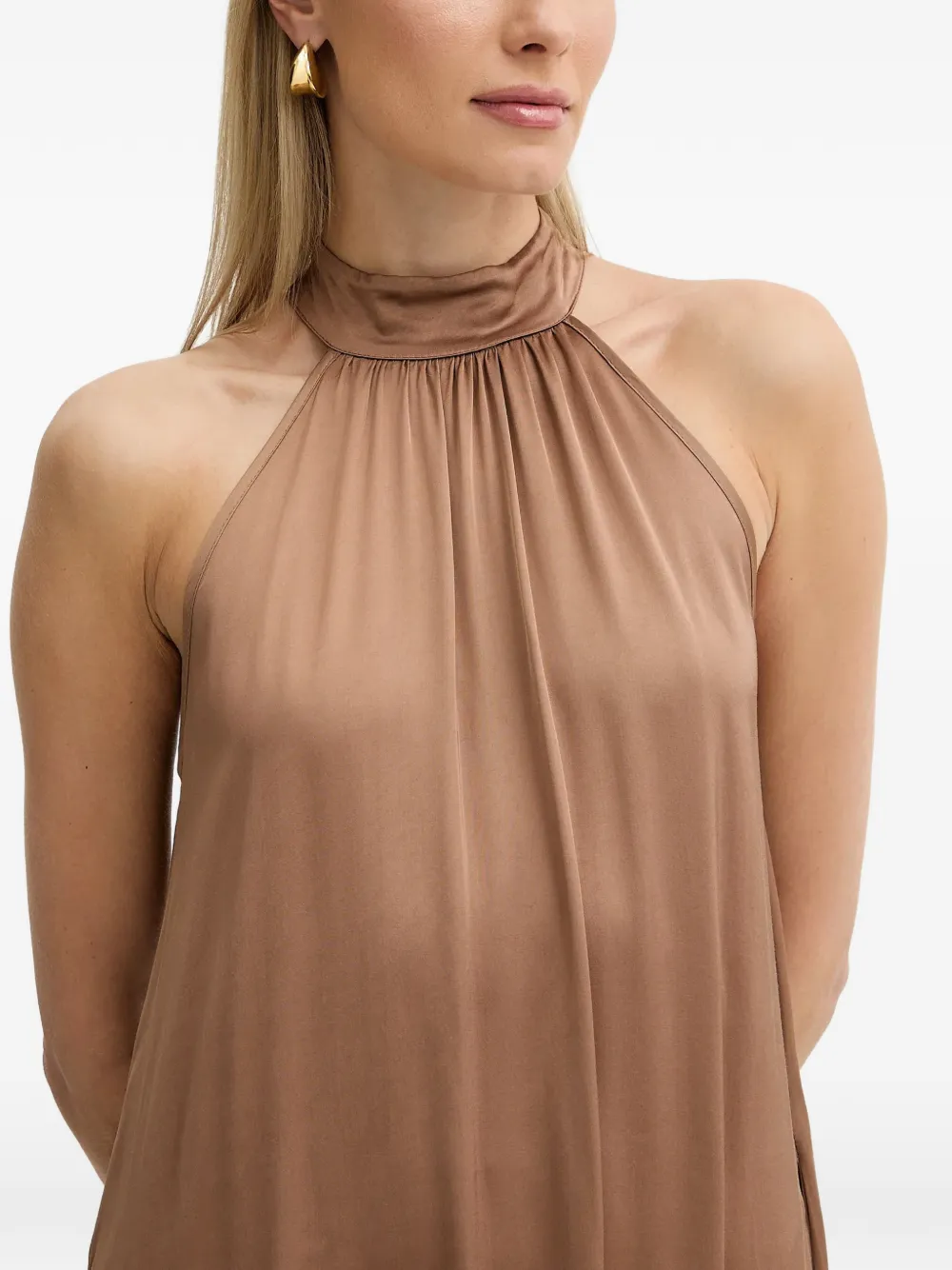 FRACOMINA Mouwloze maxi-jurk Bruin