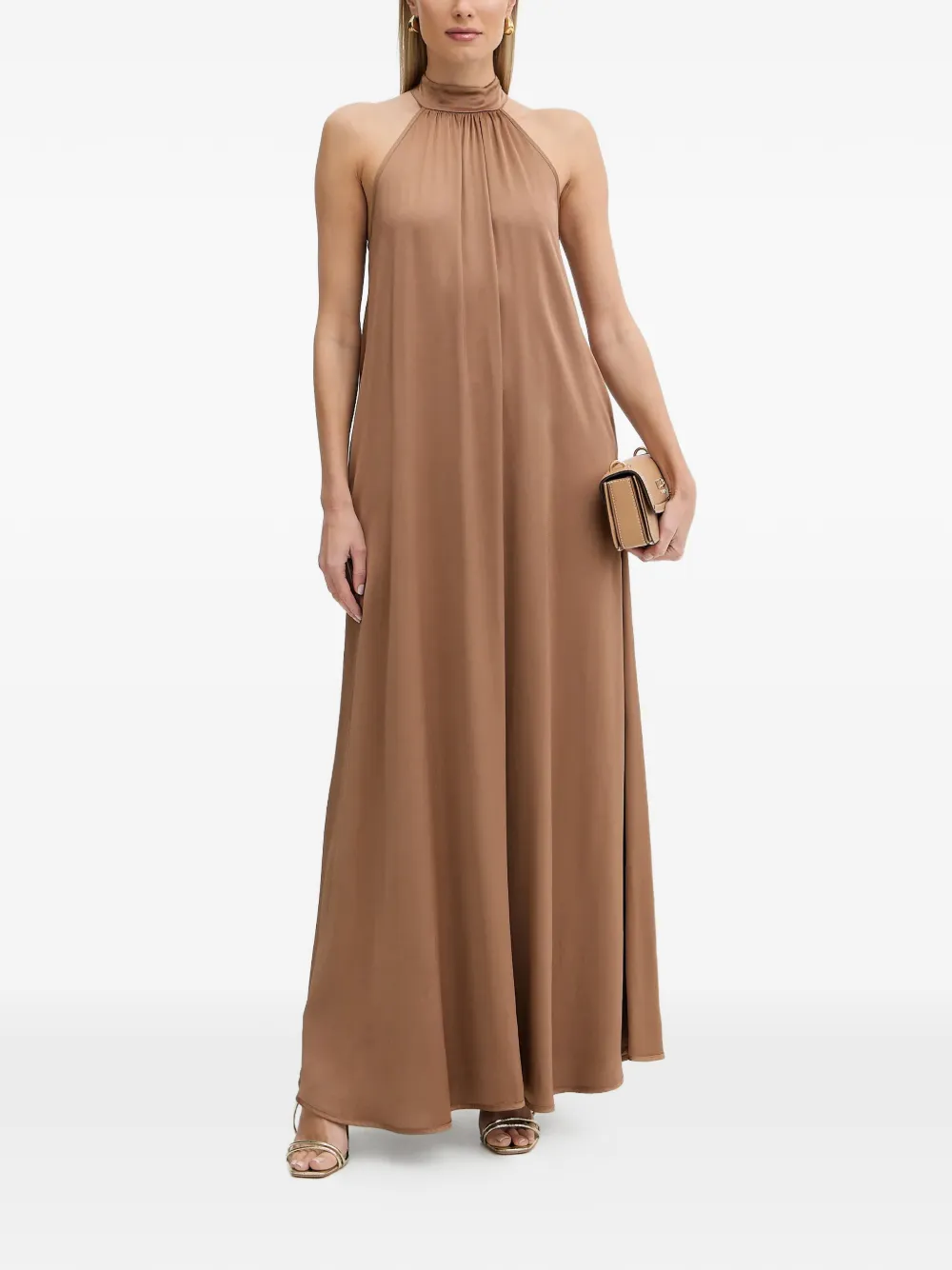 FRACOMINA Mouwloze maxi-jurk Bruin