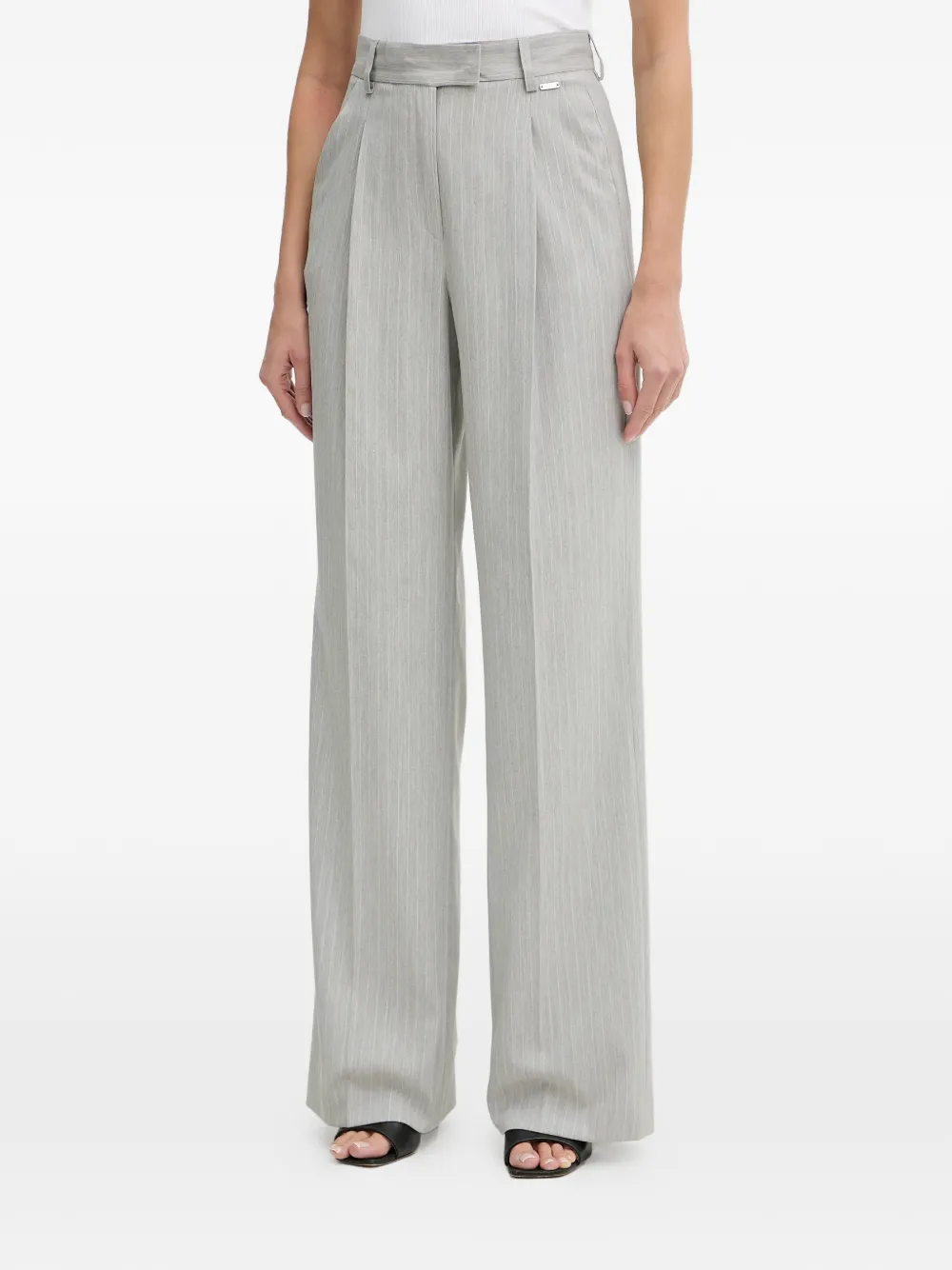 FRACOMINA pleat-detail pinstriped trousers - Grigio