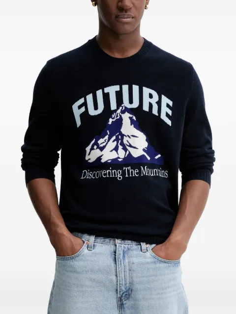 FROM FUTURE mountain-graphic sweater 
