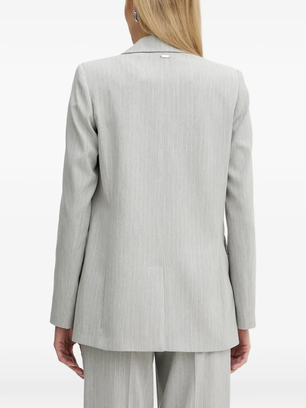  Fracomina Pinstriped Single-breasted Blazer - Grey 