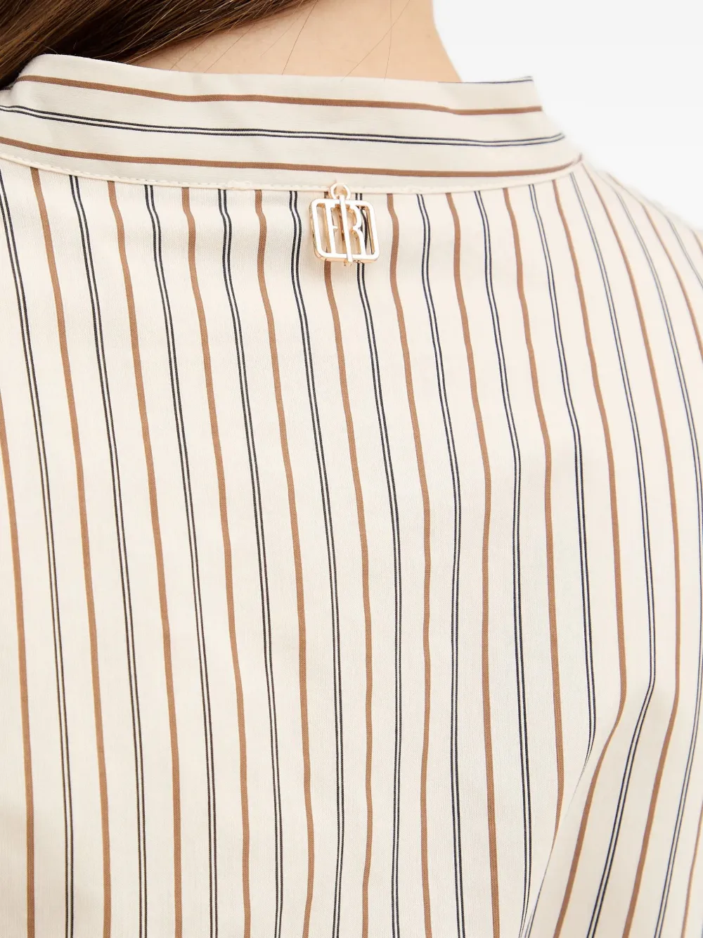 FRACOMINA Gestreepte mini-jurk Beige