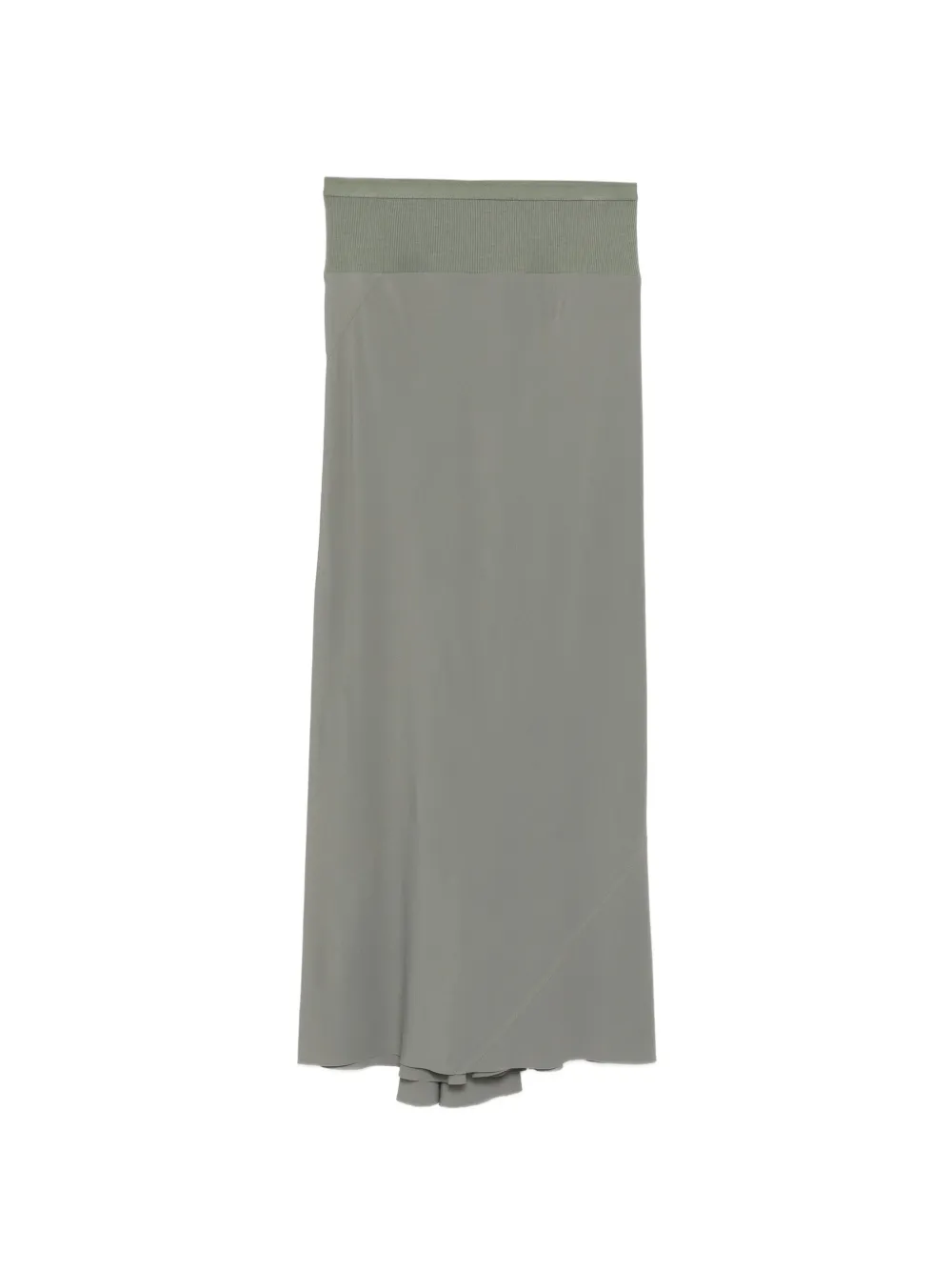 Rick Owens puddle hem fitted skirt - Verde