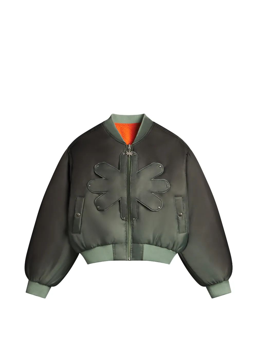 LOSTSHDWS logo-detail reversible bomber jacket - Green