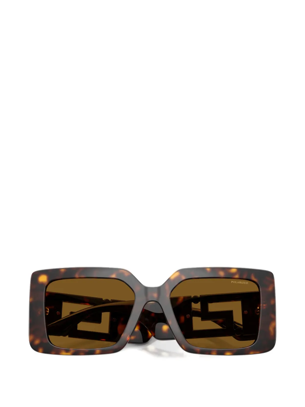 Versace Eyewear Zonnebril met vierkant montuur Bruin